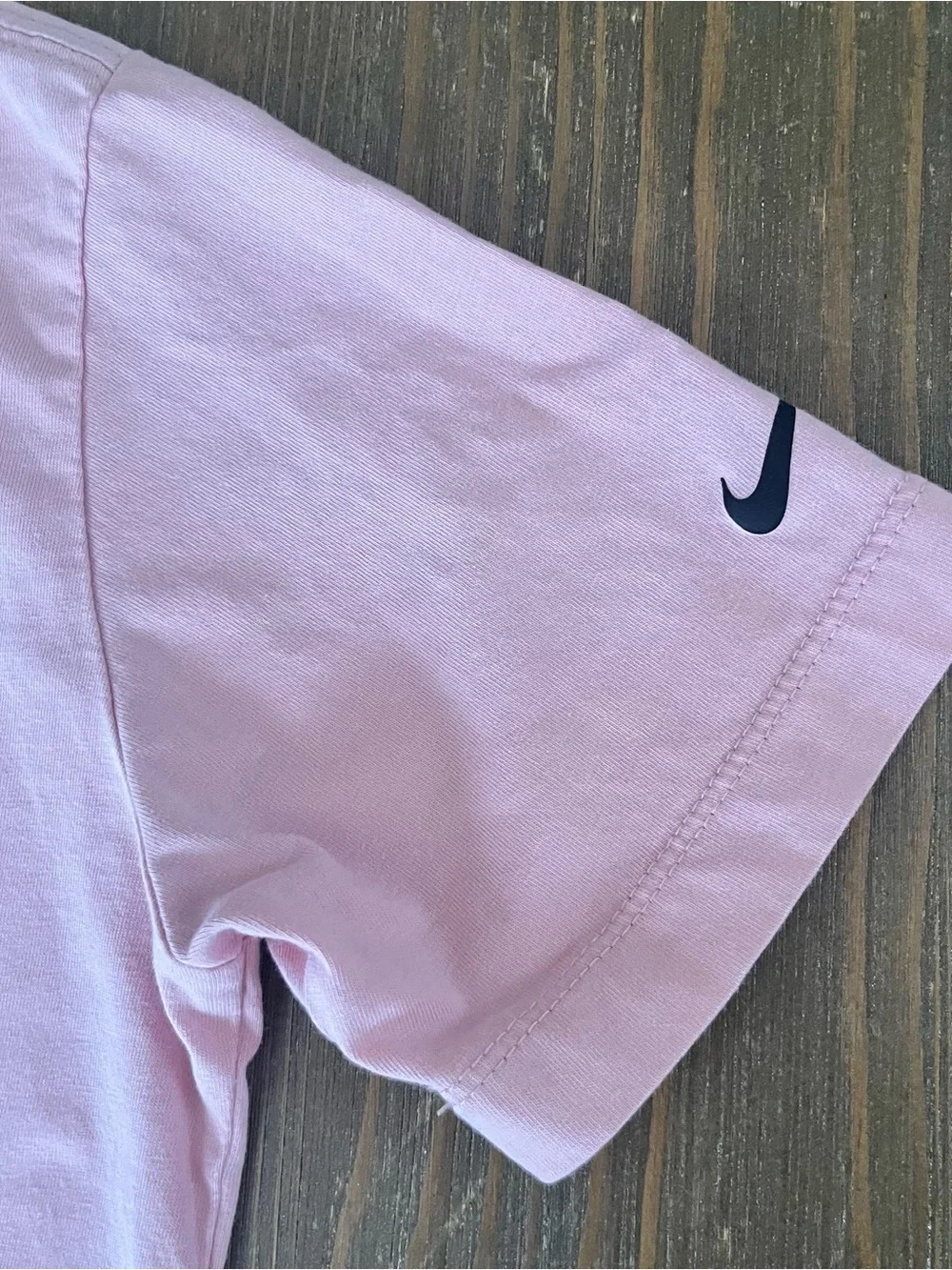 Nike Kids Pink Short Sleeve Tee with Multicolor Bubble Logo